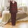 Couples Personalized Red Buffalo Check Sleep Set: His & Hers Hubby Wifey Names Date Satin Pajamas Set - 2