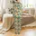 Family Matching Raglan Sleep Set: Vintage Surfing Pug Ocean Wave Print Satin Pajamas Set - 3