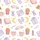 Girls' Pajamas: Whimsical Hand-Drawn Slumber Party Pattern with Pizza, Popcorn & Moons Satin Pajamas Set - 4