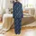 Men's Whimsical Hanukkah Navy Menorah Dreidel Star Pajama Bottoms Satin Pajamas Set - 3