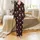 Unisex Gothic Skull & Heart Eye Pajama Bottoms: Distressed Sketch Art Print, Red Hearts, Soft Polyester Satin Pajamas Set - 2