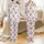 Family Christmas Magic Pajamas: Colorable Hand-Drawn Santa & Holly Outline Art Satin Pajamas Set - 1
