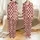 Holiday Pizza Party Pajamas: Red Checkerboard Gingerbread & Christmas Tree Sleep Set Satin Pajamas Set - 1