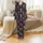 Family Matching Christmas Pajamas Design: Cheerful Reindeer with Santa Hats & String Lights Satin Pajamas Set - 2