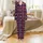 Couples' Matching King & Queen of Hearts Flannel Sleepwear, Red Navy Tartan Plaid Satin Pajamas Set - 2