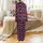 Couples' Matching King & Queen of Hearts Flannel Sleepwear, Red Navy Tartan Plaid Satin Pajamas Set - 3