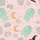 Girls' Whimsical Witch Slumber Pattern Sleep Set - Pink Green Starry Fantasy Loungewear Satin Pajamas Set - 4
