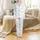 Dachshund Dog Pajamas: Playful Hand-Drawn Weenie Dog Print with Blue Outline Accents Satin Pajamas Set - 2