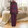 Personalized Valentine's Day Crimson Navy Plaid Heart Flannel Sleep Set Satin Pajamas Set - 3