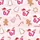 Family Holiday 67 Meme Sleepwear: Pink Gingham Gingerbread & Santa '67' Pattern Loungewear Satin Pajamas Set - 4