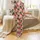 Christmas Pajamas: Whimsical Gingerbread Hot Chocolate Party Pattern Sleep Set Satin Pajamas Set - 2
