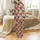 Christmas Pajamas: Whimsical Gingerbread Hot Chocolate Party Pattern Sleep Set Satin Pajamas Set - 3