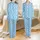Bridesmaid Blue Stripe Cotton Pajamas: Lightweight Seersucker Feel, Monogram Ready Satin Pajamas Set - o07tmnrd2v