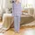 Whimsical Elephant Loungewear: Lavender Plushie Character Pattern - Stars & Moons Sleep Set Satin Pajamas Set - 2
