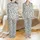 Cozy Kid: Greige Geometric Fir Tree Mountain Stars PDF Sewing Pattern Baby Toddler Satin Pajamas Set - 1