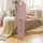 Women's Modal Pajamas: Delicate Rose Botanical Print, Drain Pockets, Post-Op Loungewear Satin Pajamas Set - 2