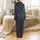 Women's Retro Neon Christmas Snowman Tree Holiday Polyester Spandex Sleep Set Satin Pajamas Set - 3