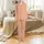 Bridal Party & Bride: Personalized White 'Love' Script on Peach-Orange Silky Satin Camisole & Shorts Pajamas Set Satin Pajamas Set - 2