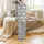 Greyhound Dog Abstract Print Zip-Up Pajamas Digital Sewing Pattern – S/M, Advanced Beginner, Video Tutorial Satin Pajamas Set - 3