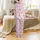Personalized Pet Lover Pajamas: Fluffy Golden Dog, Pink Dress, Rainbow Heart Satin Set Satin Pajamas Set - 3