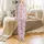 Personalized Pet Lover Pajamas: Fluffy Golden Dog, Pink Dress, Rainbow Heart Satin Set Satin Pajamas Set - 2