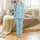 Golf Enthusiast: Seamless Golf Course Silhouette Pattern - Flat Graphic Art Print Kid Satin Pajamas Set - 2