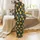 Festive Fan: Whimsical Christmas Duck Pattern with Santa Hats & Holly Berries - Unique Motif Satin Pajamas Set - 3