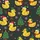 Festive Fan: Whimsical Christmas Duck Pattern with Santa Hats & Holly Berries - Unique Motif Satin Pajamas Set - 4