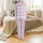 Playful Hearts Pattern: Fuchsia Pink Purple Stylized Dot Art - Whimsical White Background Print Satin Pajamas Set - 2
