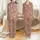 Japanese Art Lover: Terracotta-Rose Seigaiha Wave, Sakura & Crane All-Over Print Satin Pajamas Set - 1