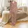 Japanese Art Lover: Terracotta-Rose Seigaiha Wave, Sakura & Crane All-Over Print Satin Pajamas Set - 2