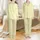 Women's Muslin Cotton Pajamas: Delicate Pale Yellow Wildflower Botanical Print - Breathable Sleepwear Satin Pajamas Set - 1