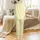 Women's Muslin Cotton Pajamas: Delicate Pale Yellow Wildflower Botanical Print - Breathable Sleepwear Satin Pajamas Set - 3