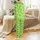 Women's Luxury Faux Silk Pajama Set: Whimsical Bee Print & Chartreuse Green Loungewear Satin Pajamas Set - 3