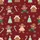 Personalized Family Matching: Gingerbread Man & Woman, Candy Cane, Icing Detail, Dark Red Holiday Pajamas Set Satin Pajamas Set - 4