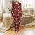 Personalized Family Matching: Gingerbread Man & Woman, Candy Cane, Icing Detail, Dark Red Holiday Pajamas Set Satin Pajamas Set - 2