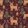 Golden Doodle Christmas Design: Whimsical Reindeer Dogs, Trees & Candy Cane Pattern Satin Pajamas Set - 4