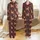 Golden Doodle Christmas Design: Whimsical Reindeer Dogs, Trees & Candy Cane Pattern Satin Pajamas Set - 1