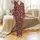 Celebration Wear: Sparkling Champagne Flute & Cozy Gift Motif Print Satin Pajamas Set - 2