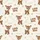 Gentle Loungewear: Cream Crocheted-Look Baby Deer & Love Bug Print Pajama Set Satin Pajamas Set - 4