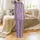 Women's Hand Block Printed Cotton Pajama Set: Navy Stripe & Pink Floral Motif Satin Pajamas Set - 3