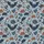 Seamless Batik Artwork: Stylized Bat Lotus Vine Repeat Pattern - Muted Indigo Design Satin Pajamas Set - 4