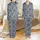 Seamless Batik Artwork: Stylized Bat Lotus Vine Repeat Pattern - Muted Indigo Design Satin Pajamas Set - 1