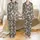Raccoon Enthusiast's Photorealistic Woodland Repeat Pattern - Pale Grey Wildlife Design Kid Satin Pajamas Set - 1