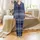 Men's Classic Navy Slate Plaid DIY Loungewear Project - Tartan Sleepwear Template Satin Pajamas Set - 2