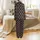 Luxury Initial Monogram Design: Rich Chocolate Script Pattern - Personalized Canvas Satin Pajamas Set - 3