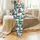 Vibrant Style Enthusiast: Dynamic Geometric Stripe - Multi-Color Patterned Print Satin Pajamas Set - 2