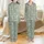 Bridesmaid Rayon Spandex Sleepwear: Sage Pine Branch & Cocktail Glass Pattern - Personalized Loungewear Set Satin Pajamas Set - A77206RJF-