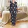 Pet & Owner Family Matching Gingerbread Snowman Holly Navy Christmas Pattern Sleep Set Satin Pajamas Set - 2
