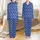 Art Deco Enthusiasts' Rich Royal Blue Elegant Abstract Geometric Seamless Pattern with White Fan Arch Motifs Satin Pajamas Set - 1
